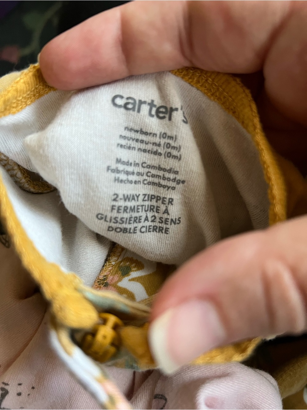 Carter’s Newborn Girl Sleeper Bundle 3-Pack | Floral Koala Ribbed Zip Pajamas - Picture 3 of 5